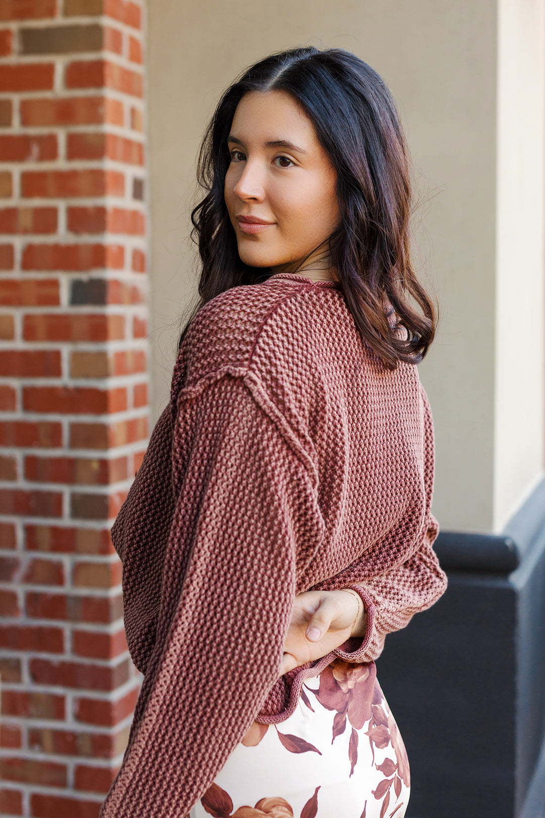 The California Fall Coco Open Knit Sweater