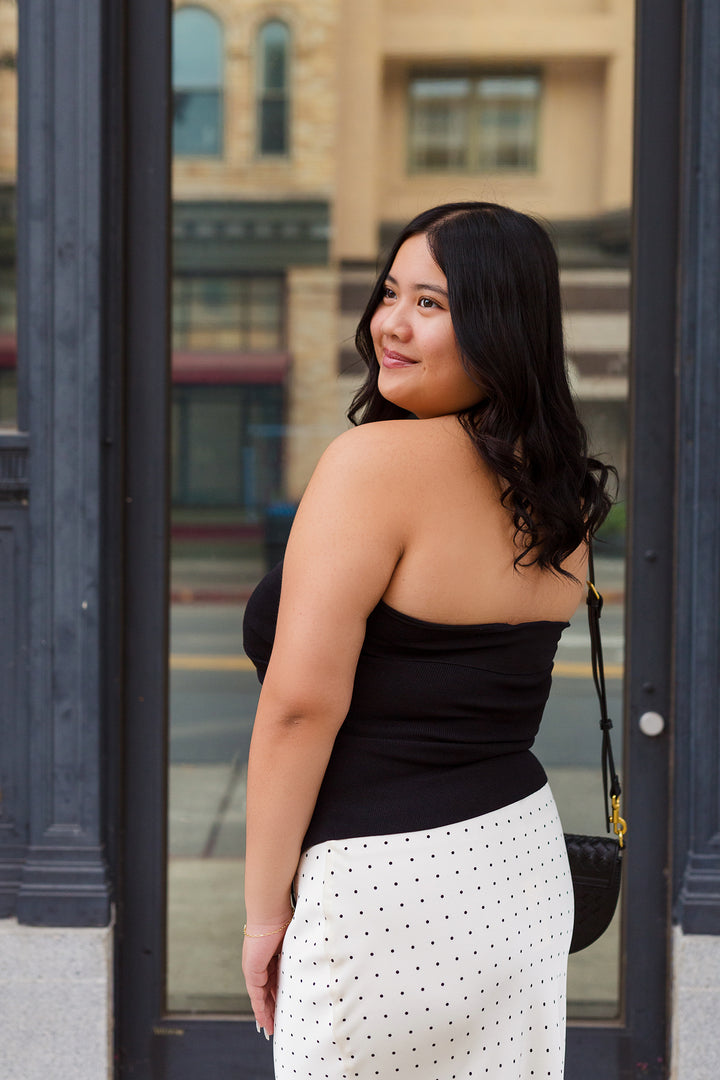 The Off-Center Stage Strapless Top