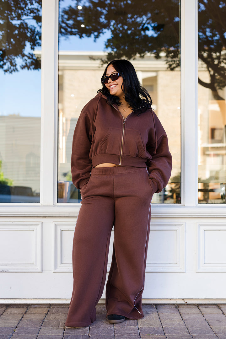 The Core Cozy Fleece Wide Leg Sweatpants