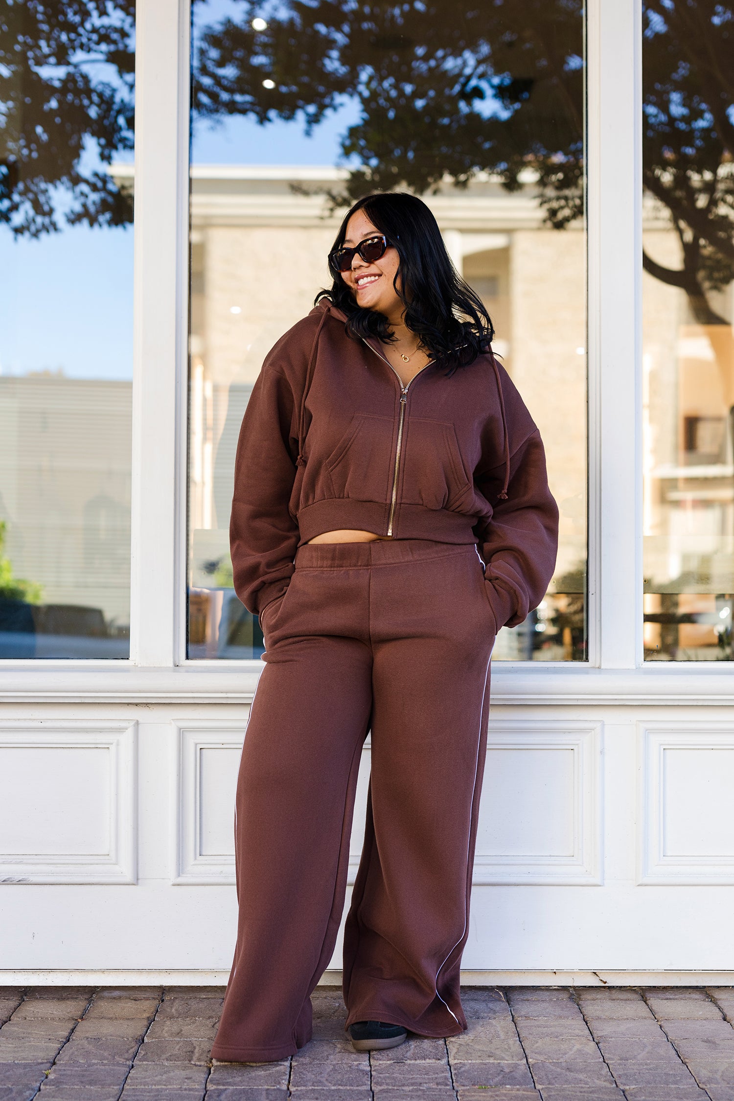 The Cozy Fleece Oversized Crop Full Zip Hoodie – Shoppe Twelve