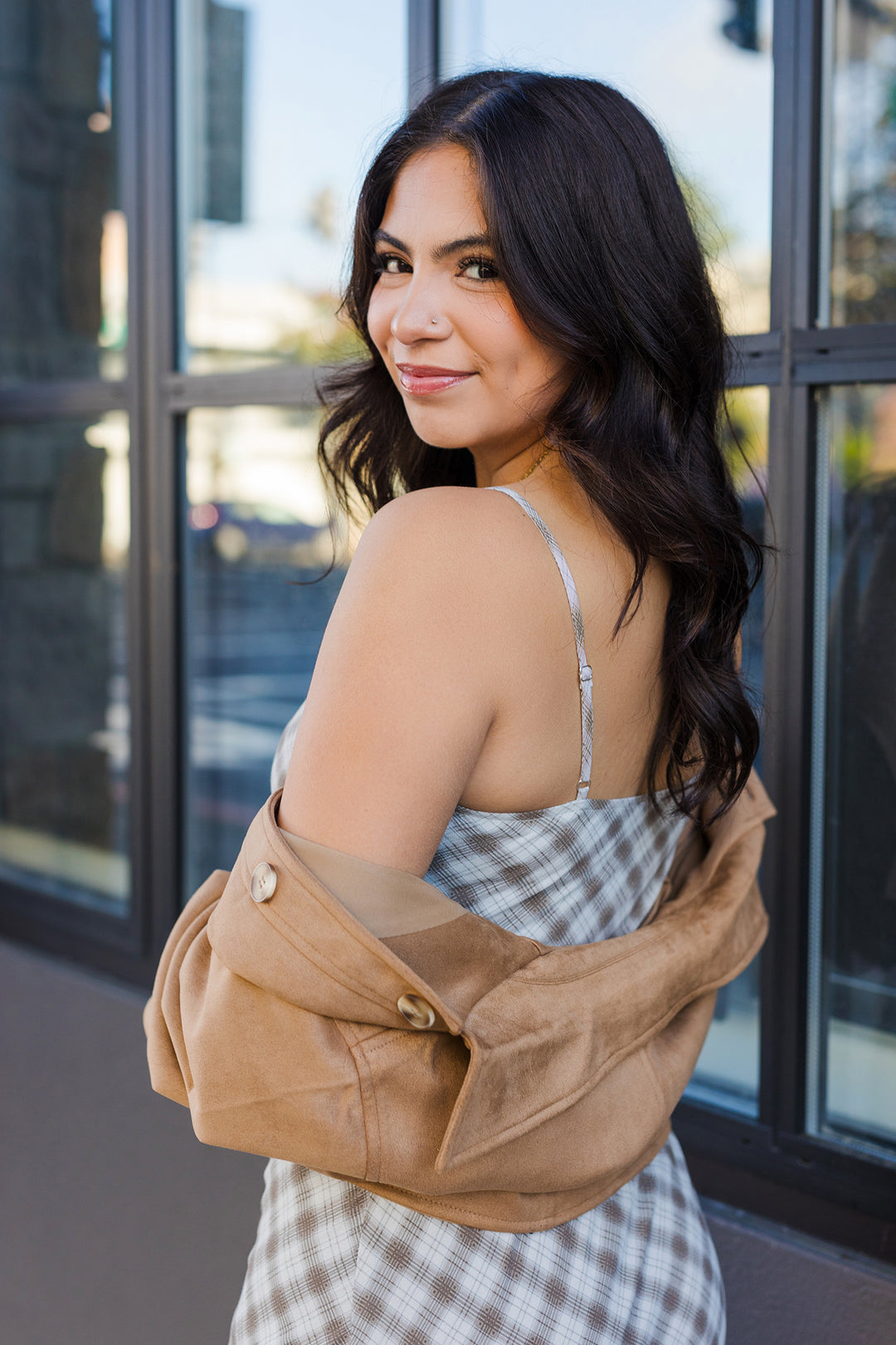 The Plaid Reputation Sleeveless Midi Dress