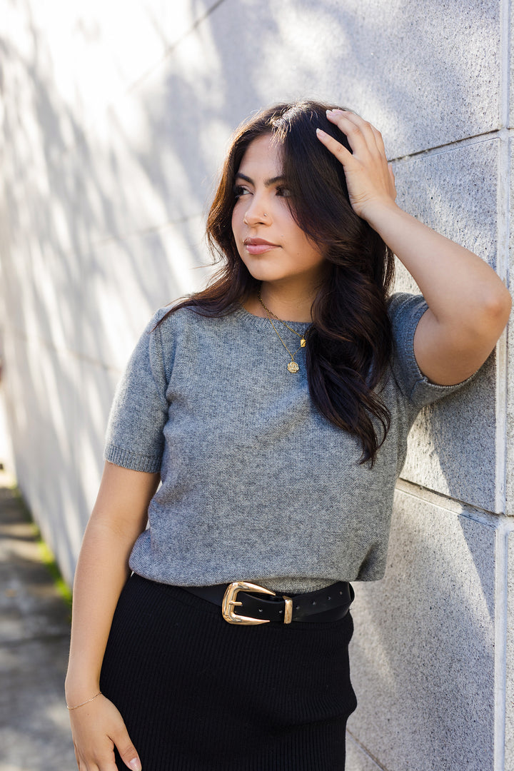 The Best In Crew Knit Short Sleeve Sweater