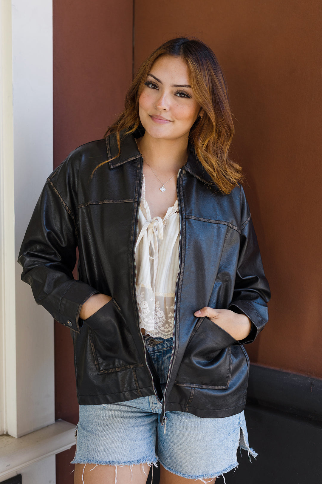 The Cool Rider Faux Leather Jacket