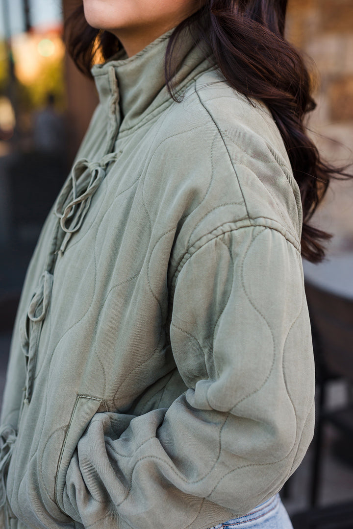 The Tie Breaker Quilted Puffer Jacket