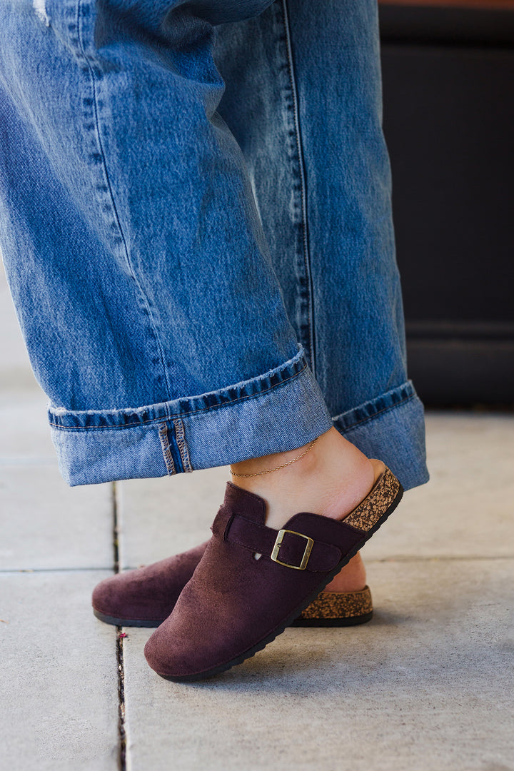 The Boone Chocolate Brown Suede Clogs (Unisex)