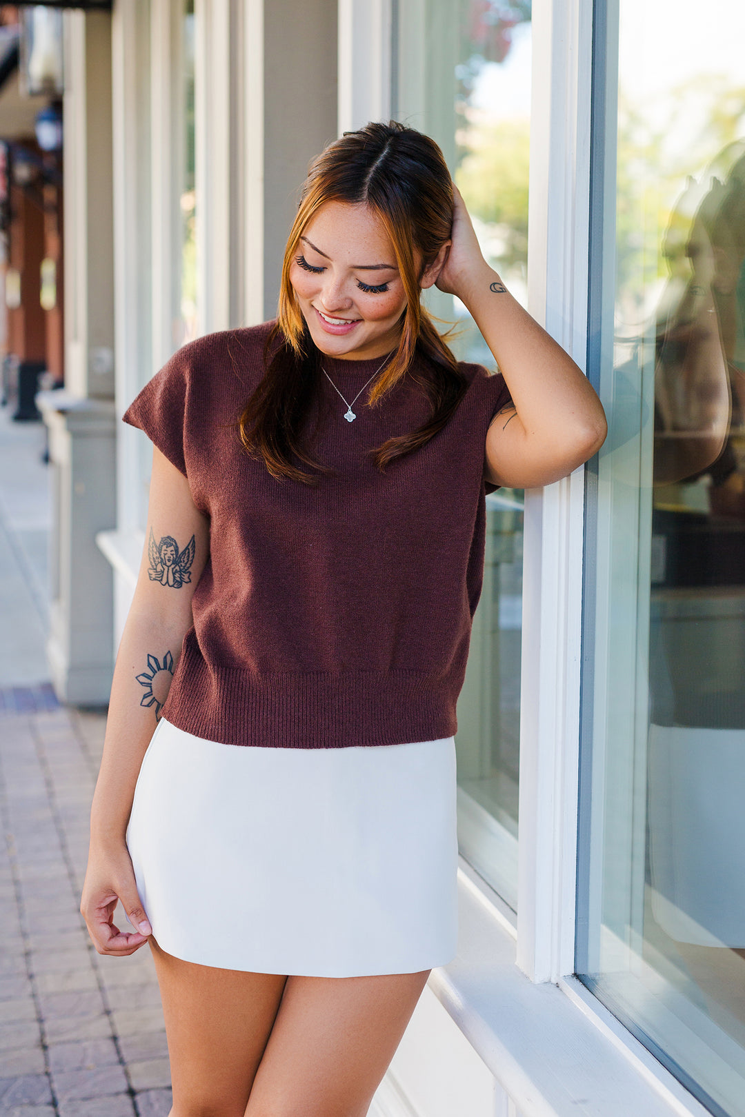 The Roll Tide White Mini Skort