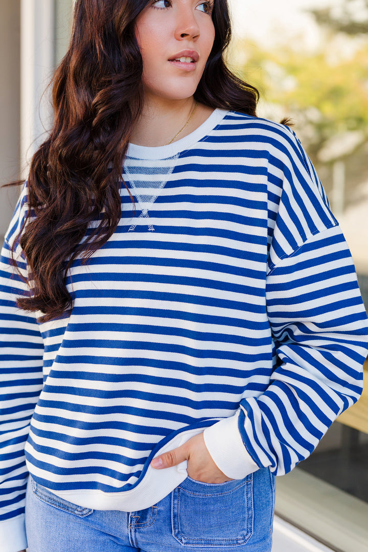 The Off Duty Striped Long Sleeve Top