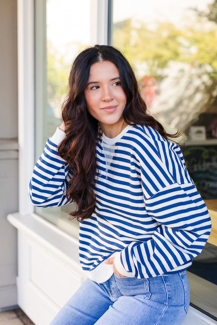 The Off Duty Striped Long Sleeve Top