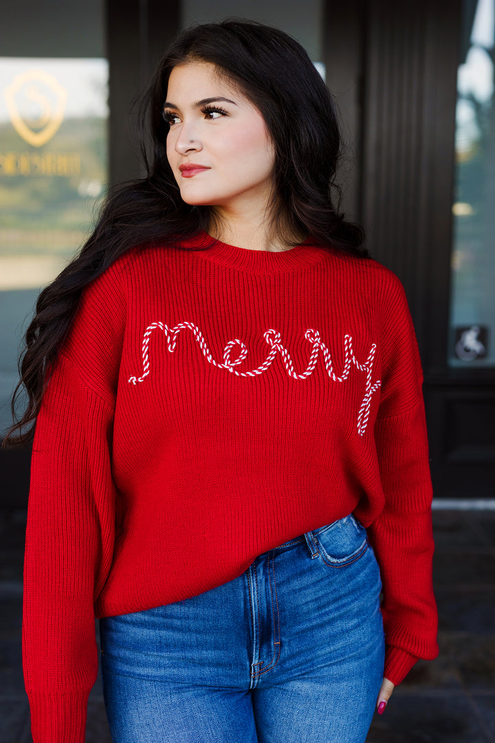 The Merry & Sweet Red Christmas Sweater