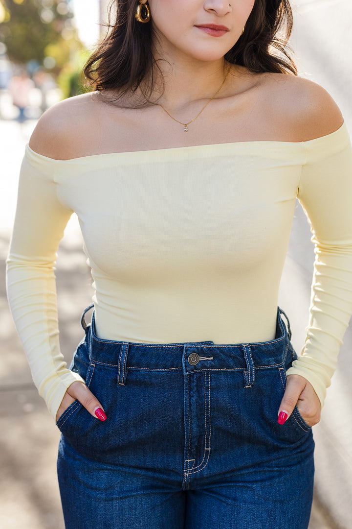 The Taking Names Off The Shoulder Long Sleeve Top