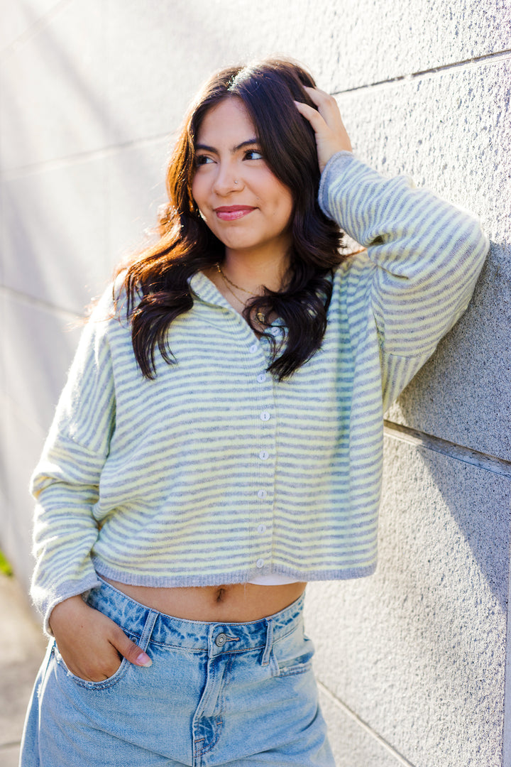The Sweetest Days Soft Striped Cardigan Sweater