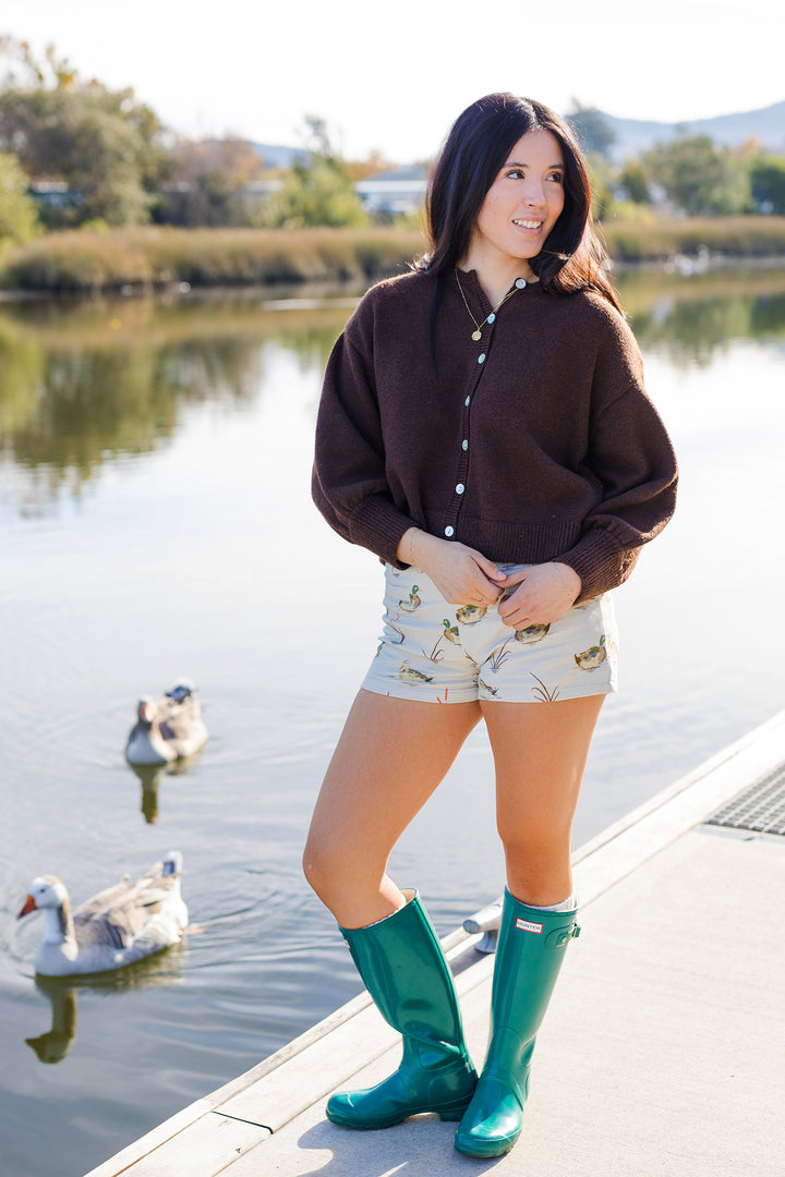 The Cabin Fever Duck Print Shorts
