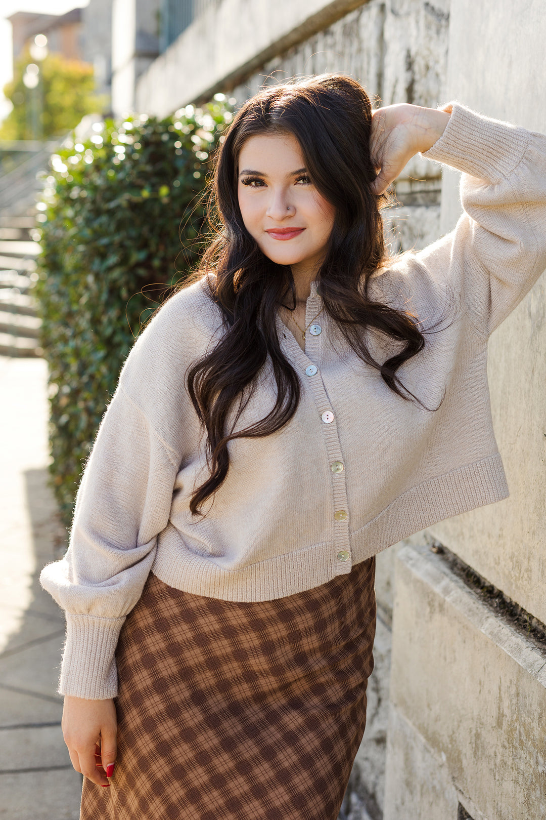 The Lina Button Cardigan Sweater