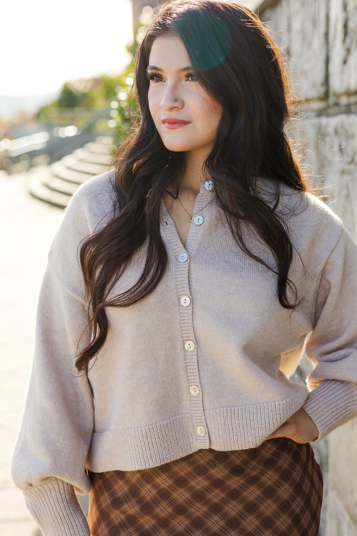 The Lina Button Cardigan Sweater