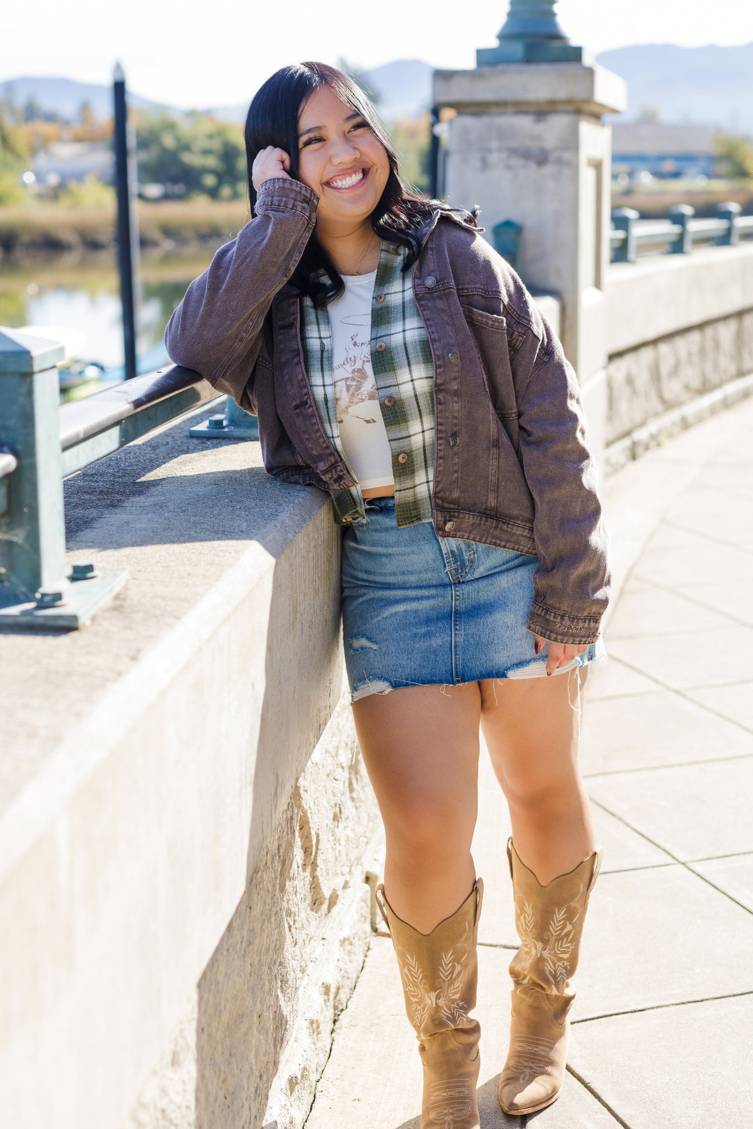The Perfect In Plaid Boxy Button Front Shirt