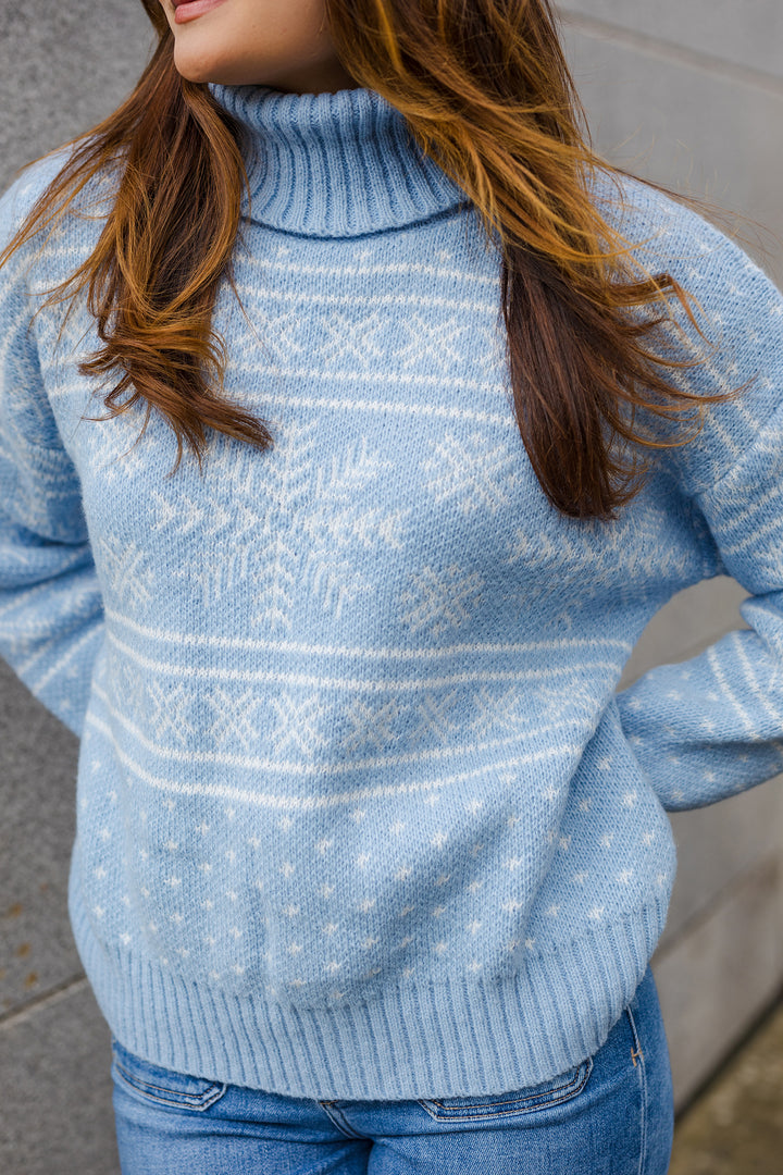 The Home For The Holidays Blue Snowflake Sweater
