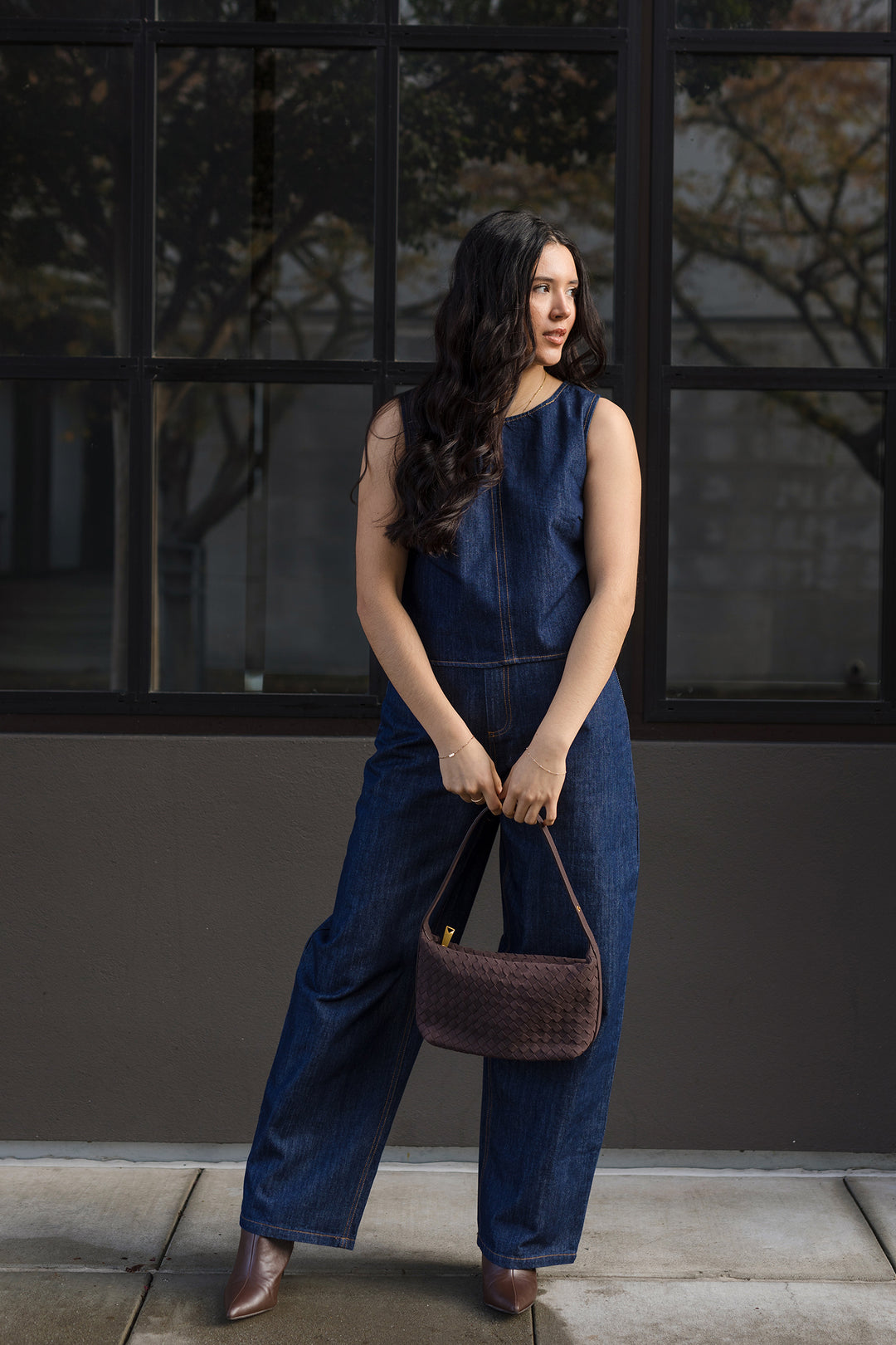 The Back At It Dark Denim Trousers