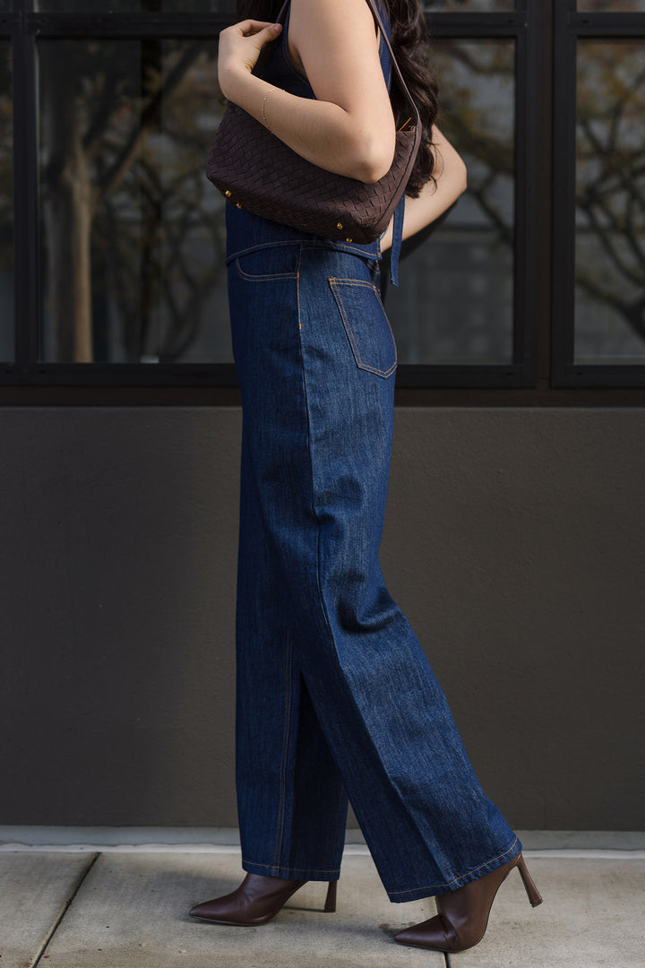 The Back At It Dark Denim Trousers