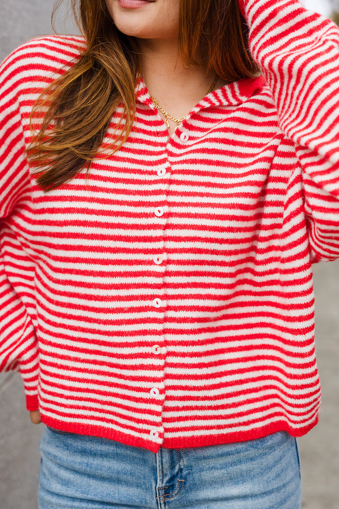 The Piper Striped Soft Cardigan Sweater
