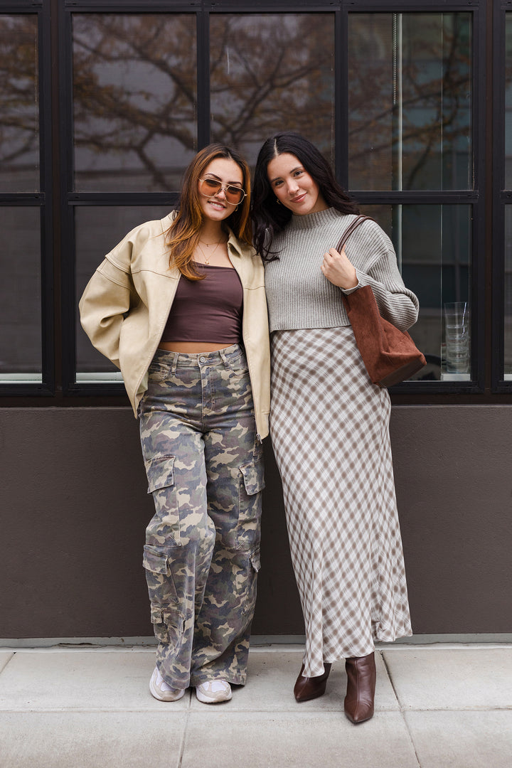 The Already There Faux Leather Bomber Jacket