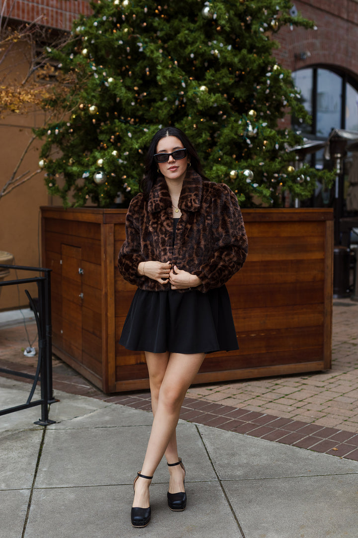 The Wild One Animal Print Faux Fur Coat
