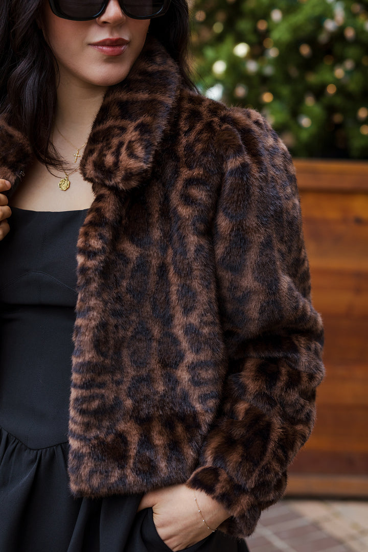 The Wild One Animal Print Faux Fur Coat