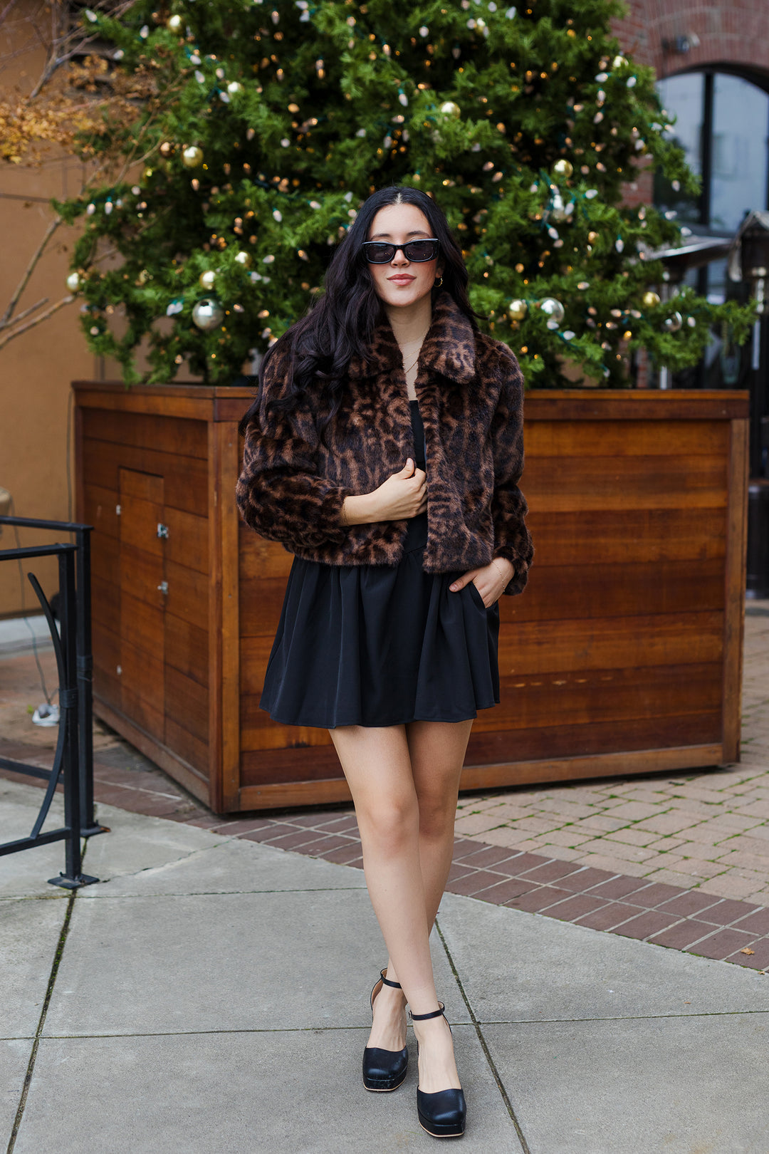The Wild One Animal Print Faux Fur Coat