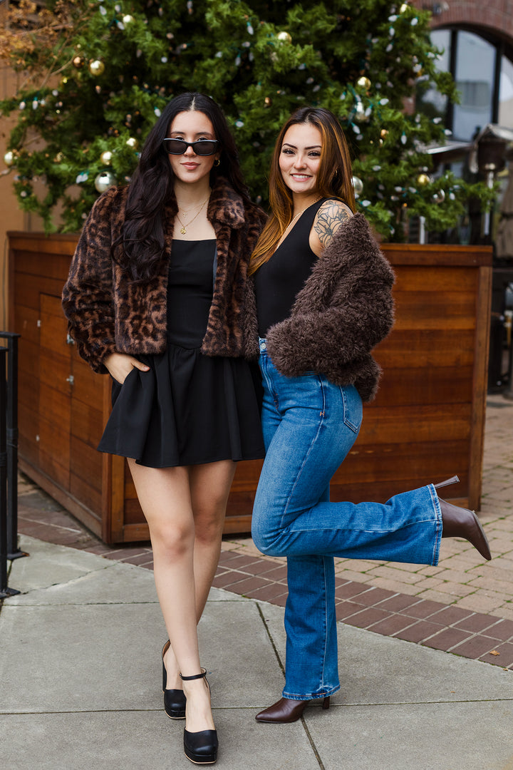 The Cuddle Szn Brown Faux Fur Jacket