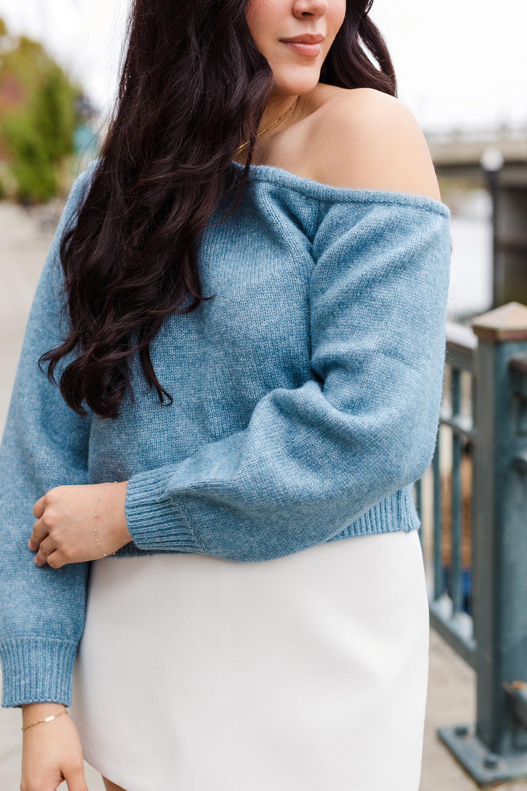 The Back to Square One Off-Shoulder Sweater