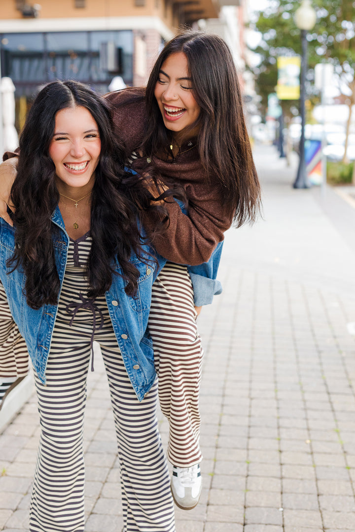 The Staying Home Striped Wide Leg Pants