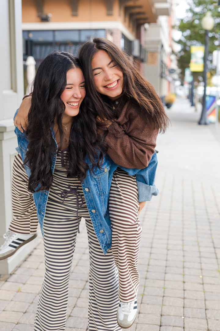 The Staying Home Striped Wide Leg Pants