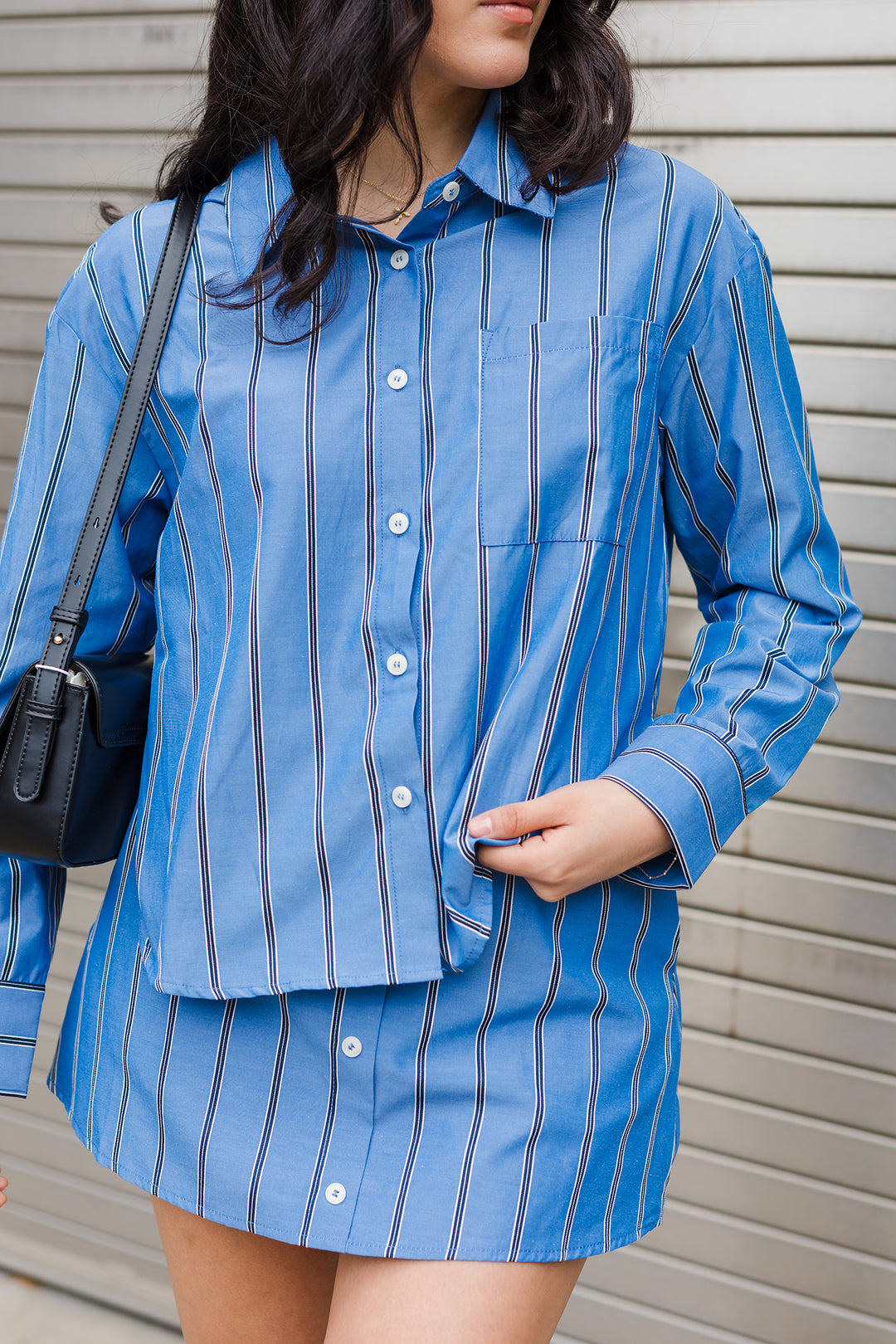 The Grove Striped Mini Skort