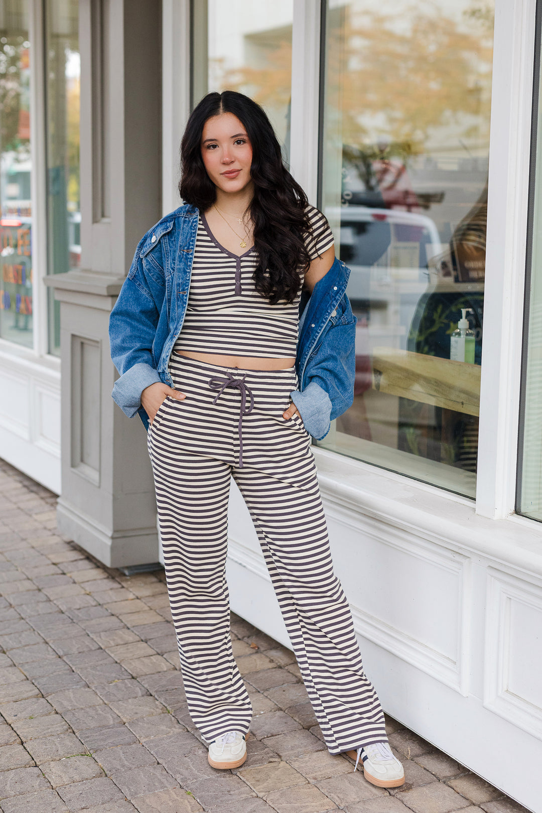 The Staying Home Striped Wide Leg Pants
