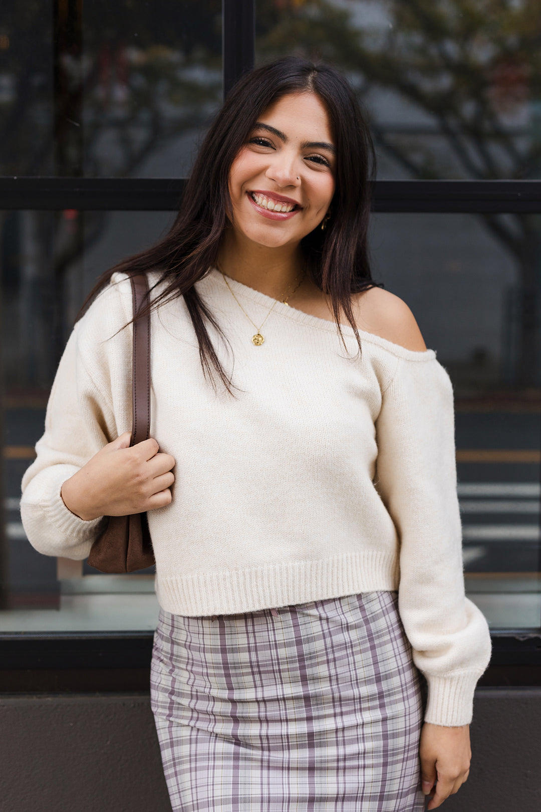 The Back to Square One Off-Shoulder Sweater