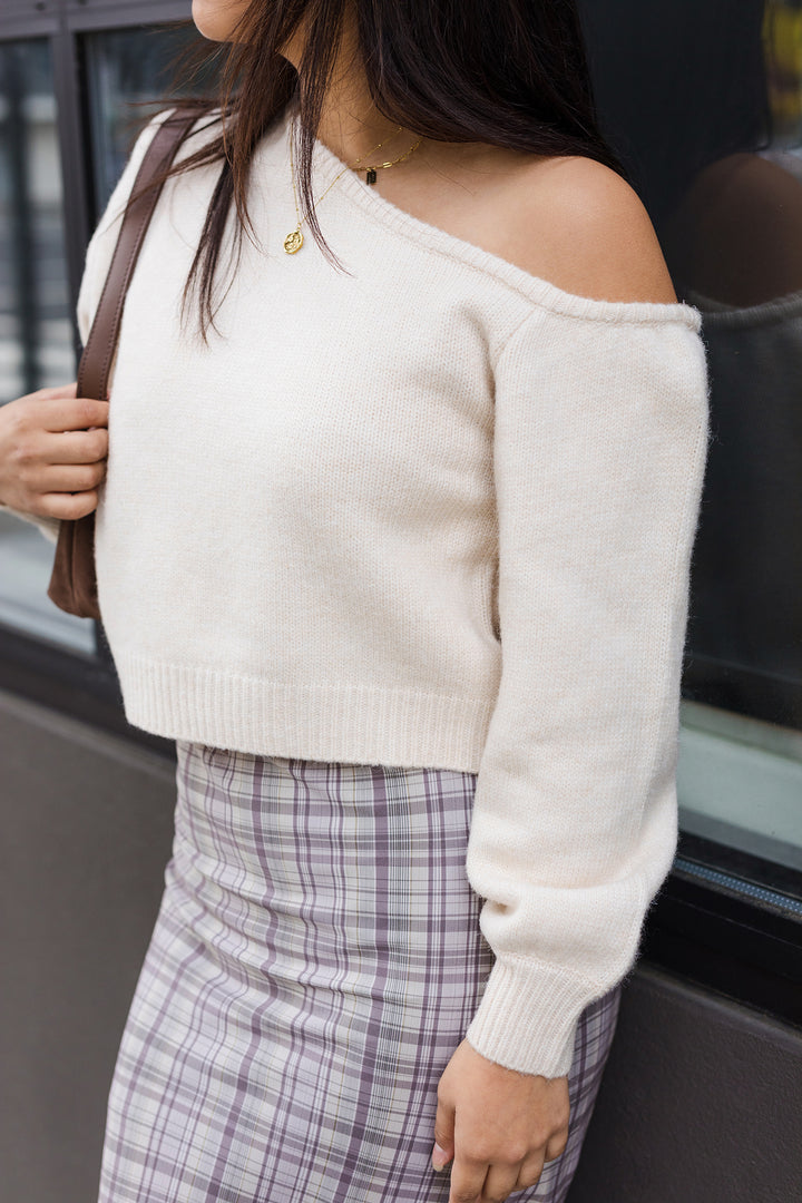 The Back to Square One Off-Shoulder Sweater