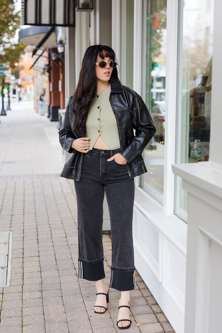 The Livie Olive Ribbed Sleeveless Top