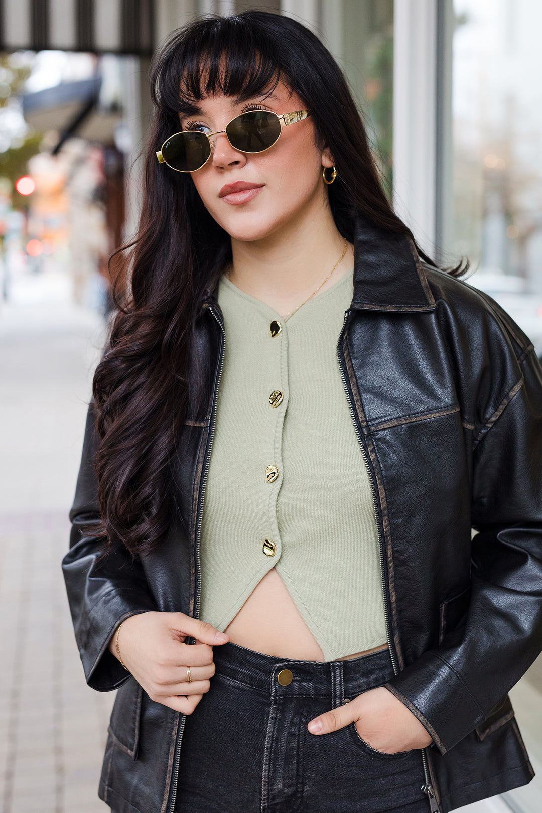 The Livie Olive Ribbed Sleeveless Top