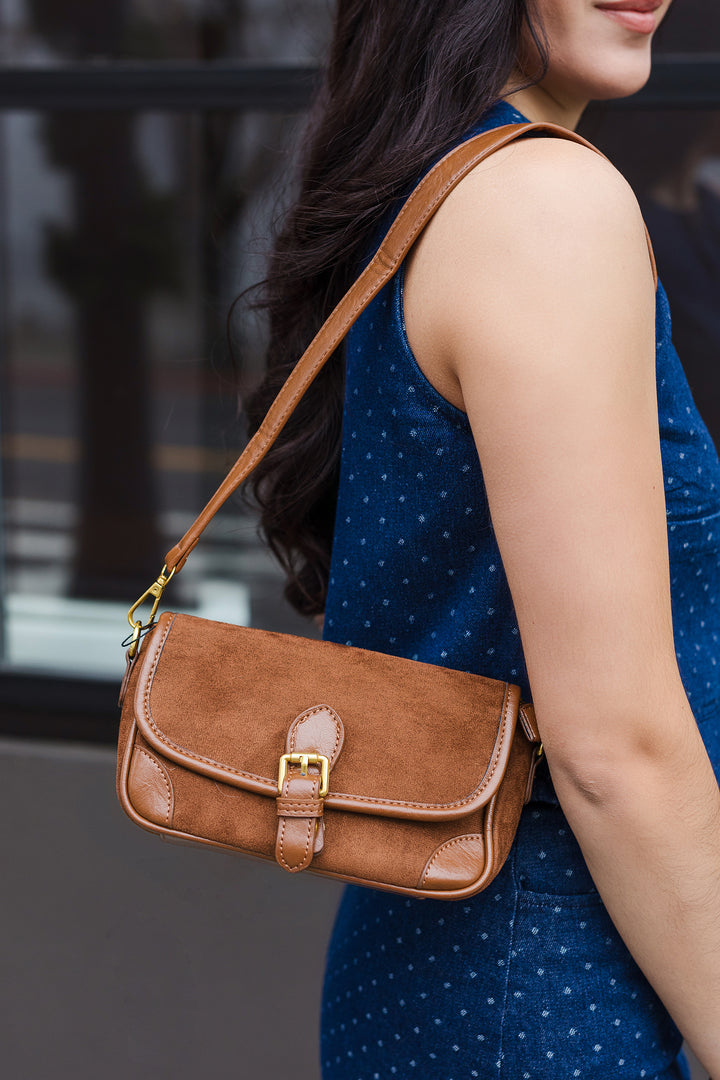 The All In A Day Suede Crossbody Bag