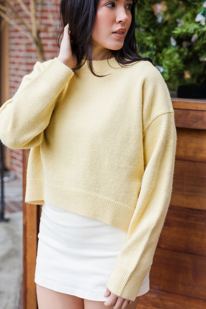 The Honey Butter Soft Cropped Sweater