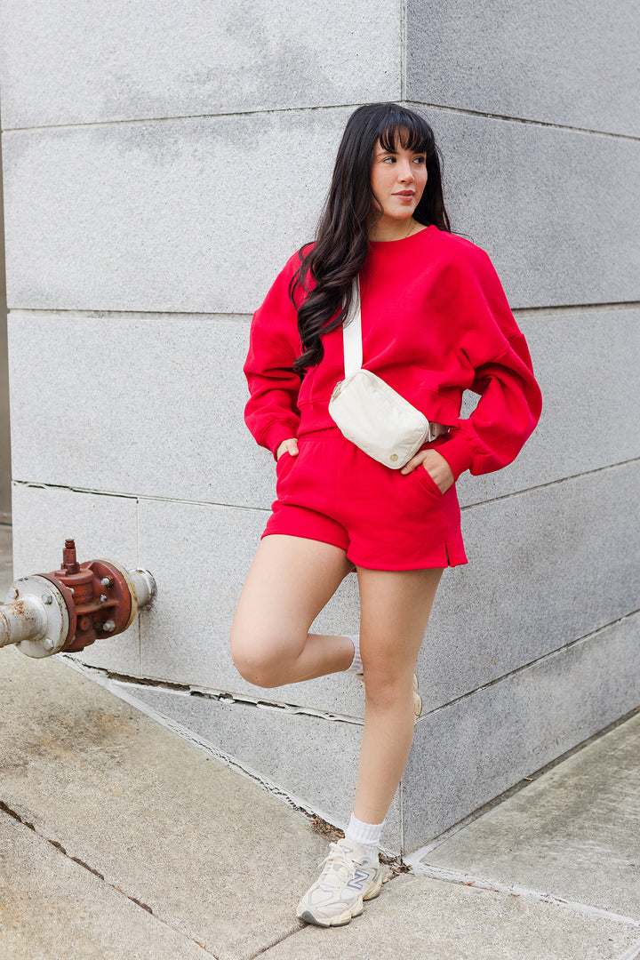 The Flex Fleece Oversized Cropped Crewneck Sweatshirt