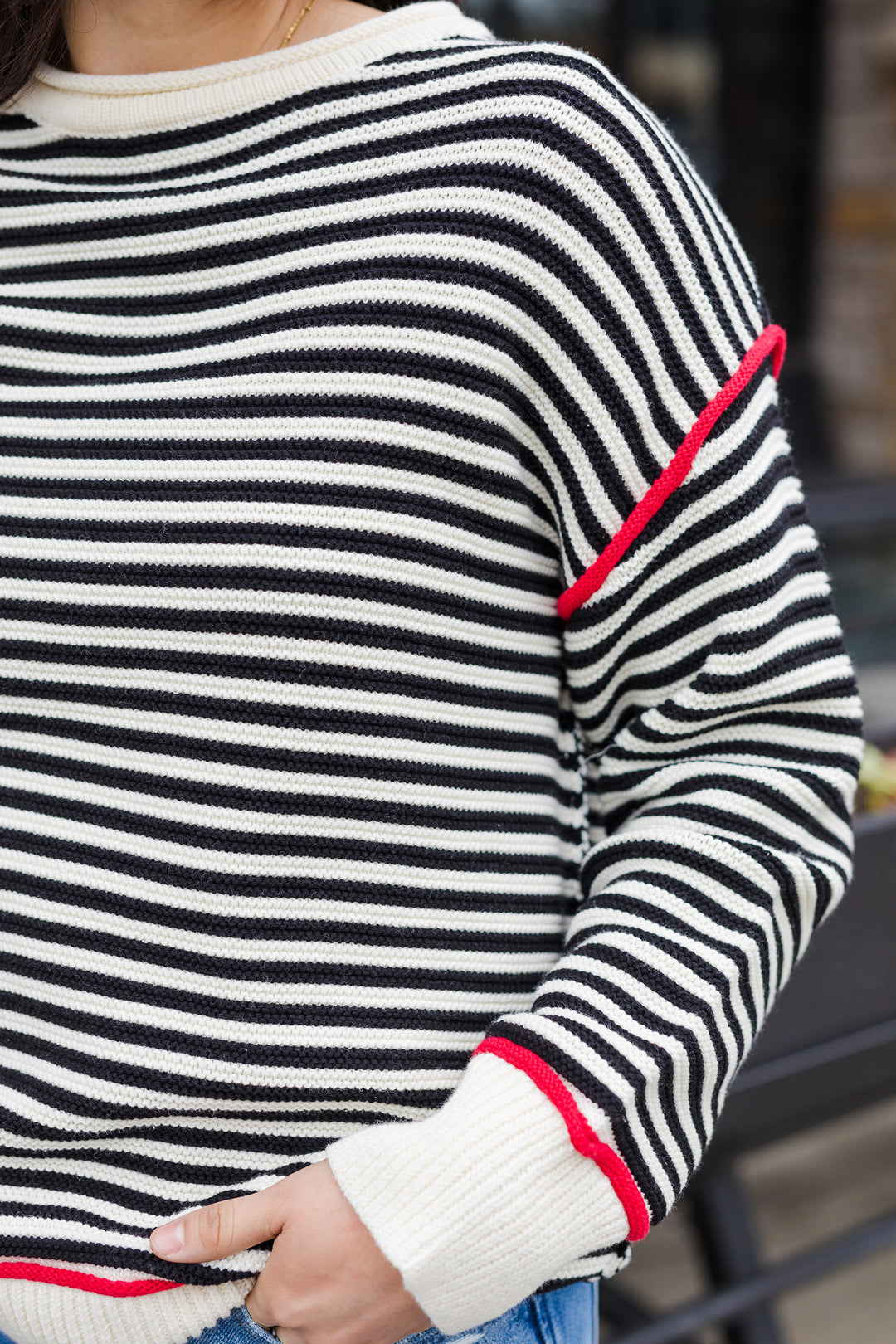 The Out & About Striped Roll Neck Sweater