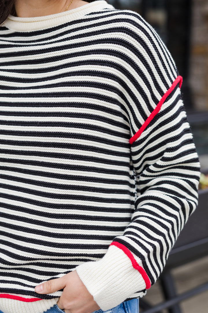 The Out & About Striped Roll Neck Sweater