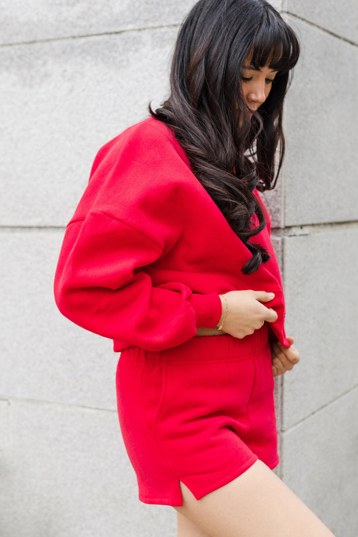 The Flex Fleece Oversized Cropped Crewneck Sweatshirt