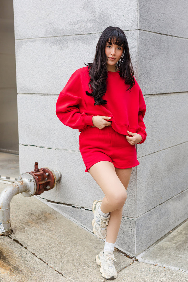 The Flex Fleece Oversized Cropped Crewneck Sweatshirt