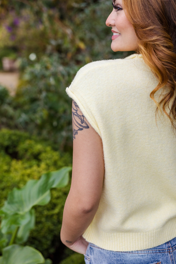 The Sunny Days Sleeveless Cardigan Sweater