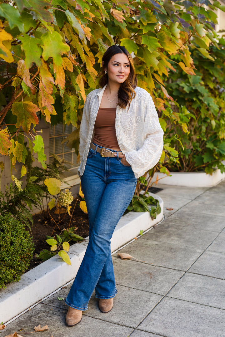 The Bohemian Days Crochet Long Sleeve Top