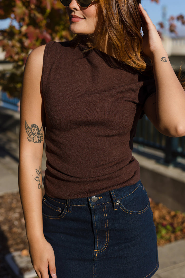 The Forever Young Asymmetrical Neck Sweater Top