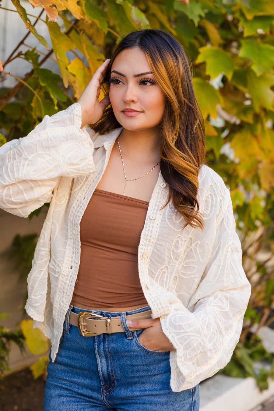 The Bohemian Days Crochet Long Sleeve Top