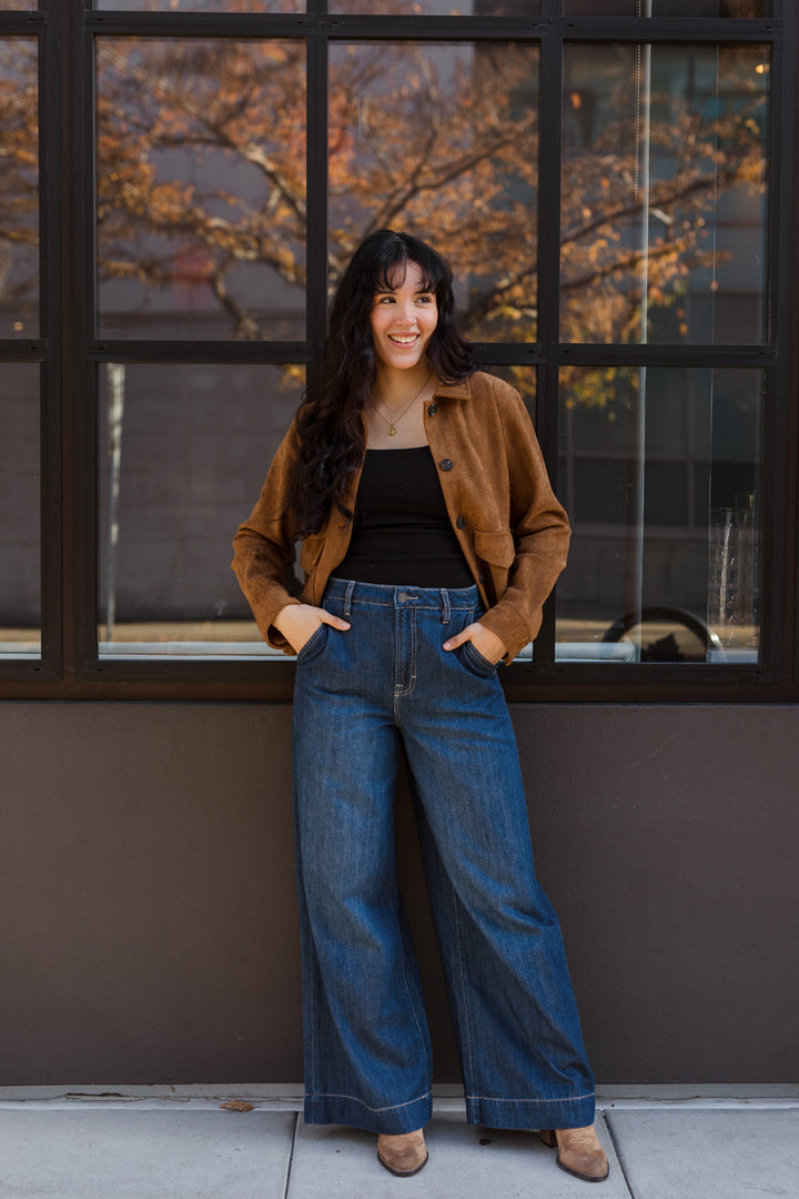 The Salma Faux Suede Jacket