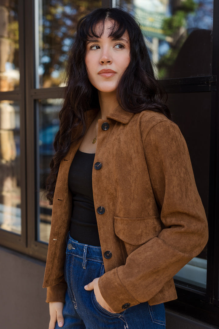 The Salma Faux Suede Jacket